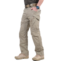 IX9 City Tactical Cargo Pants Men Stretch Cotton Work Military Pants Flexible Outdoor Army Combat Trousers with 9 Pockets