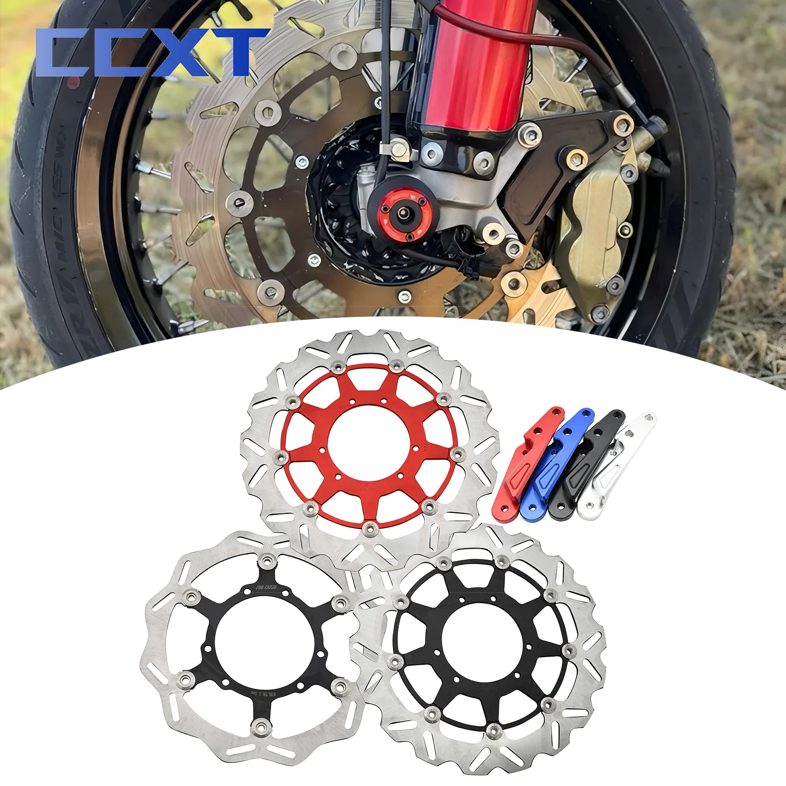 Motocross 260mm 320mm Front Floating Brake Disc Brake Caliper Bracket For Honda CRF CR 250R 250X 450R 450RX 450X 2002-2021 2022