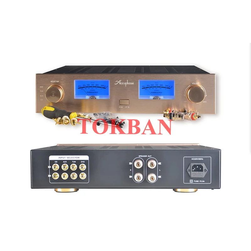 Tokban Accuphase 파워 앰프 인클로저 케이스, Mcintosh Vu 계량기 프리앰프 섀시 쉘, HIFI 앰프 DIY 박스, 430*340*95mm