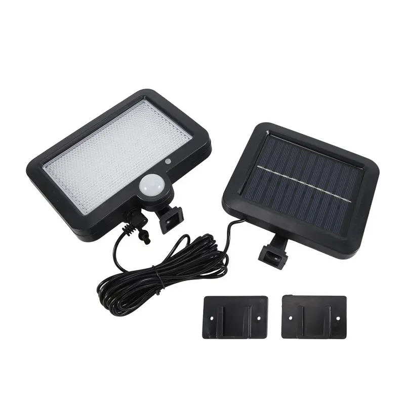 AB13-Solar Power Wall Light Outdoor Motion Sensor Light 56 LED Security Night Light For Garden Garage Driveway Porch Fence