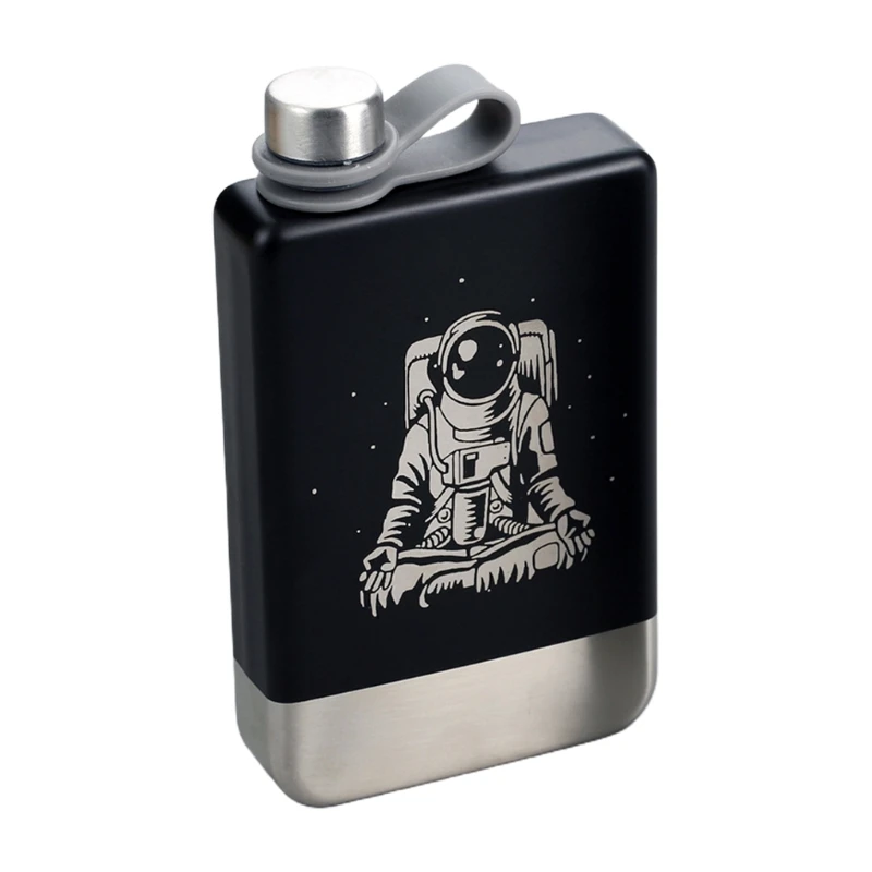 Black Flasks for Liquor for Men Groomsmen Gifts Flask for Women Stainless Steel Drop shipping