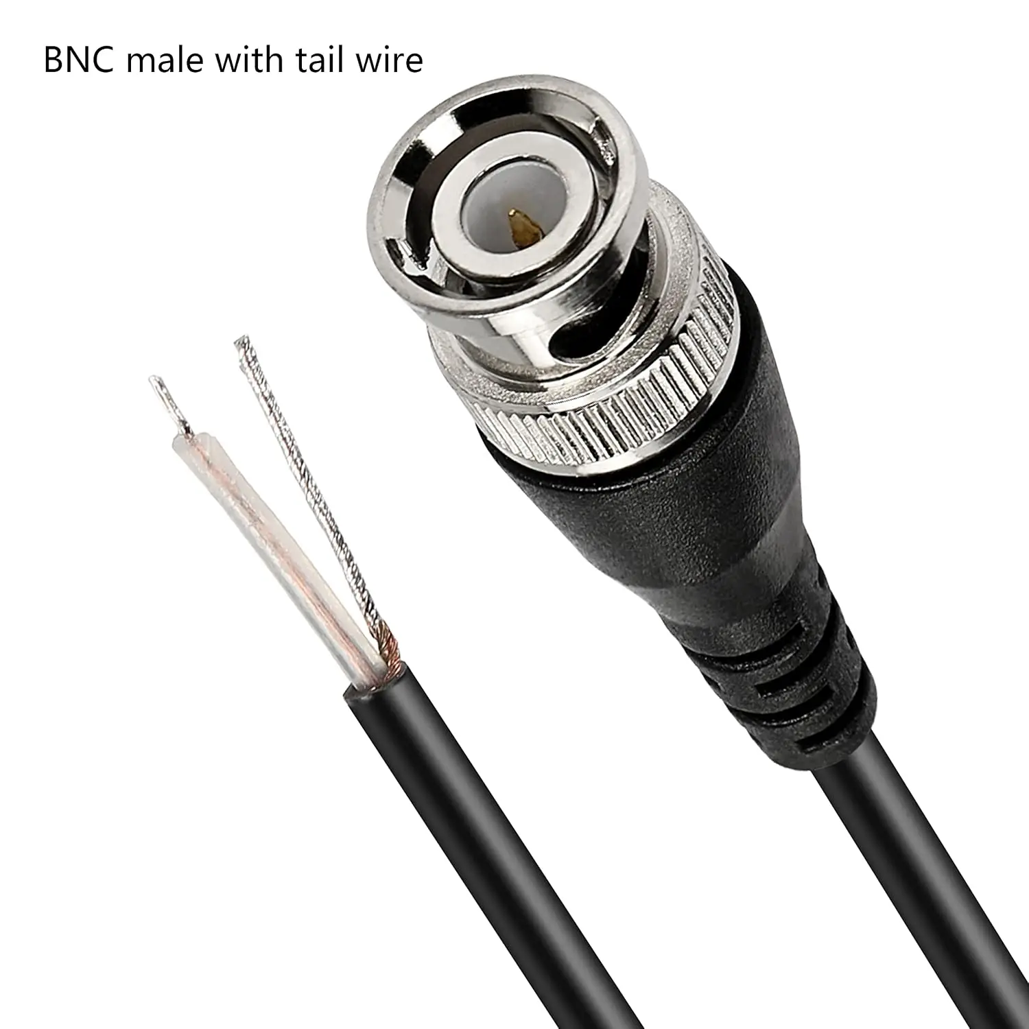 8PCS BNC Q9 Male Plug 75-5 Coaxial Video Extension Cable for Analog CCTV Security Surveillance Camera Monitor System