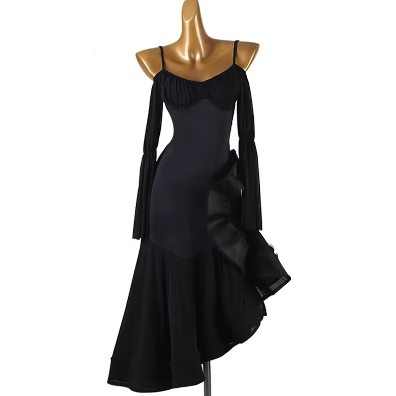 

Custom Womens Ballroom Dance Dress Modern Clothes Dancewear Costume For Female Urban Girls Evening Stadium Waltz Suit