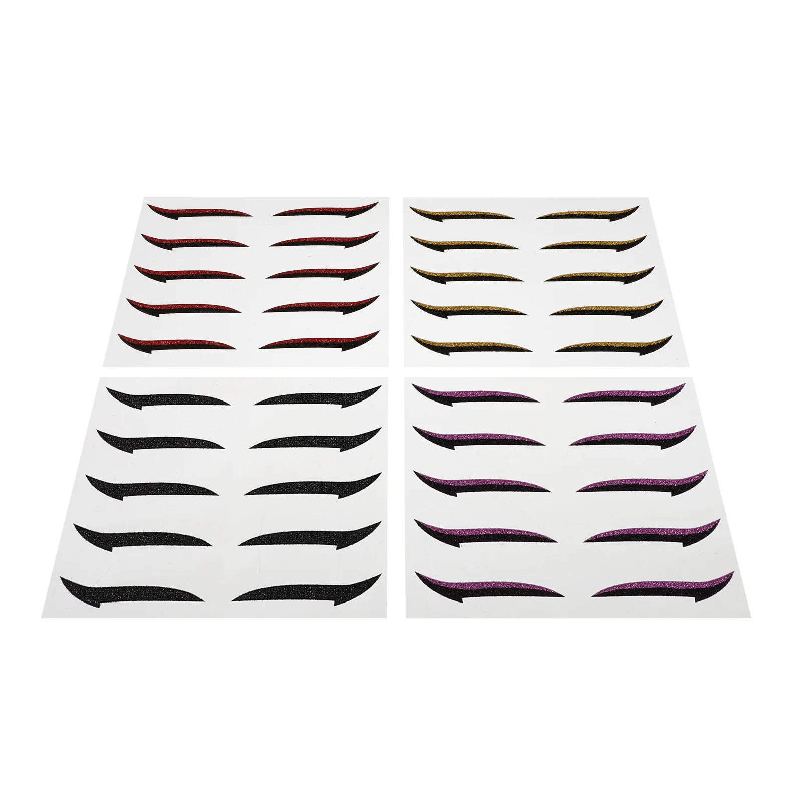 Eyeliner Stickers Reusable Eye Makeup Tools Self-Adhesive Eyelid Strips For All Eye Shapes Daily Use Multi-Color