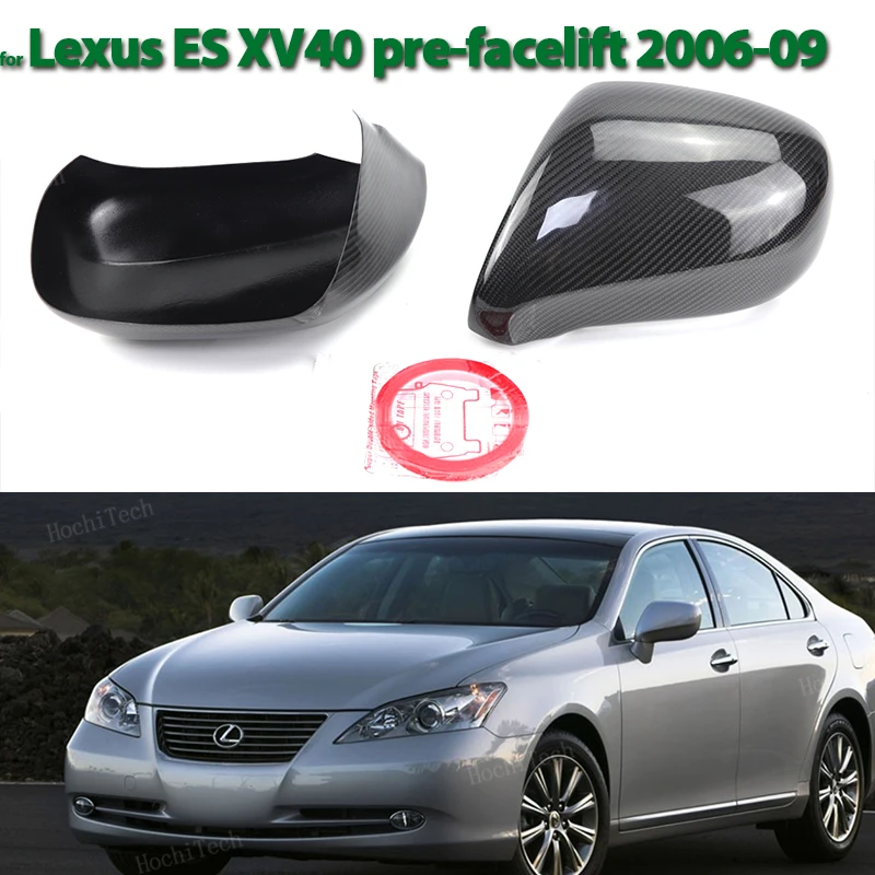 

Real Carbon Fiber Side Rearview Mirror cover Cap add-on for Lexus ES XV40 pre-facelift 2006-2009 ES240 ES350 LHD