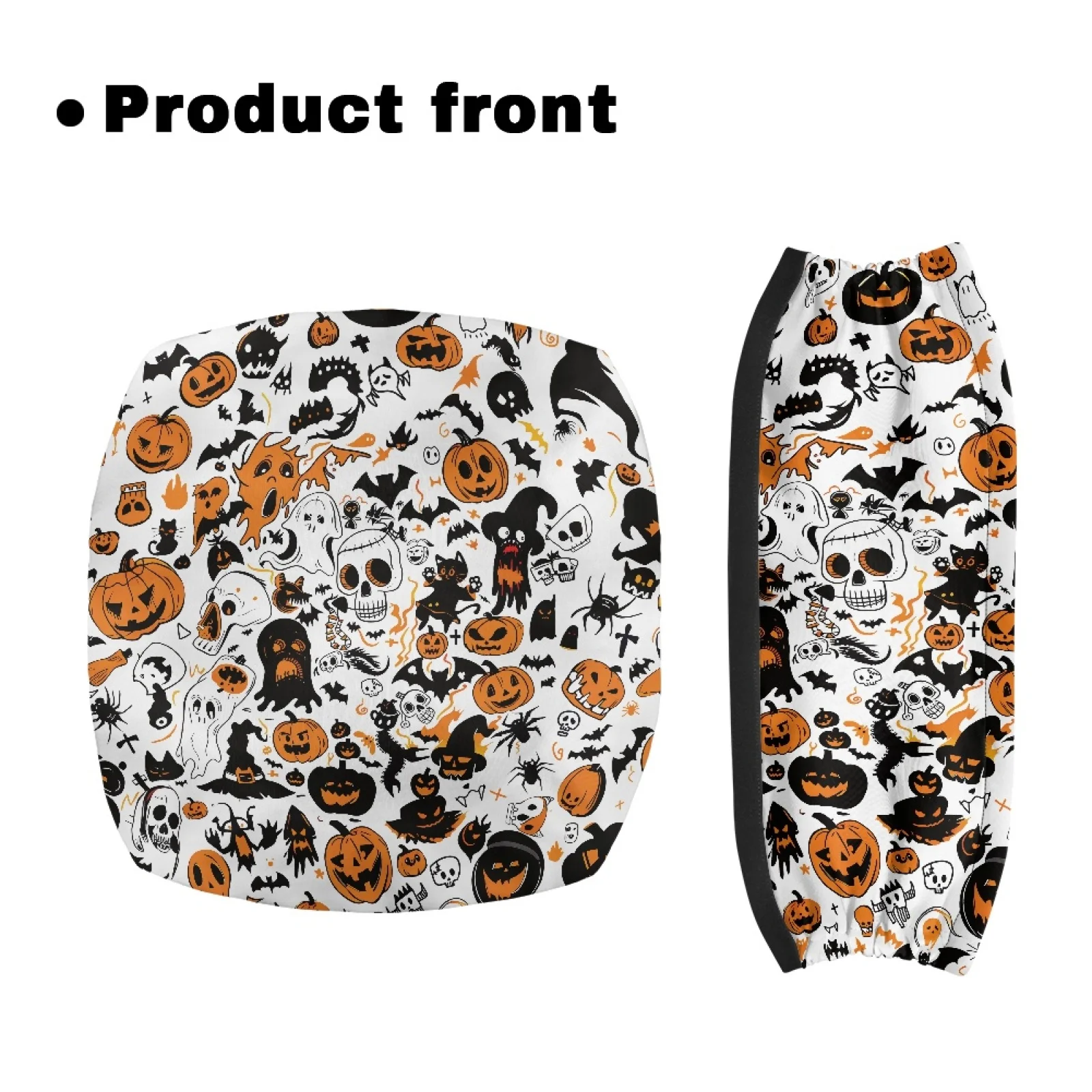 Coloranimal Halloween 2PCS Walker Seat Cover Polyester Fabric Rollator Seat Cover Set for Women