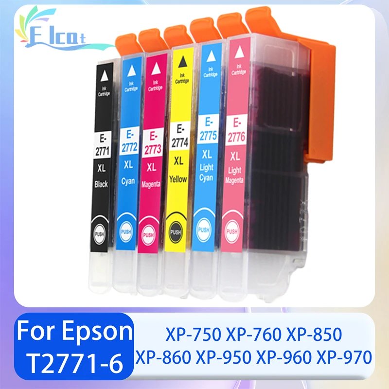 

T2771 T2772 T2773 T2774 T2775 T2776 277XL картридж с чернилами, совместимый для принтера Epson Expression Photo XP-750 XP-760 XP-850 860