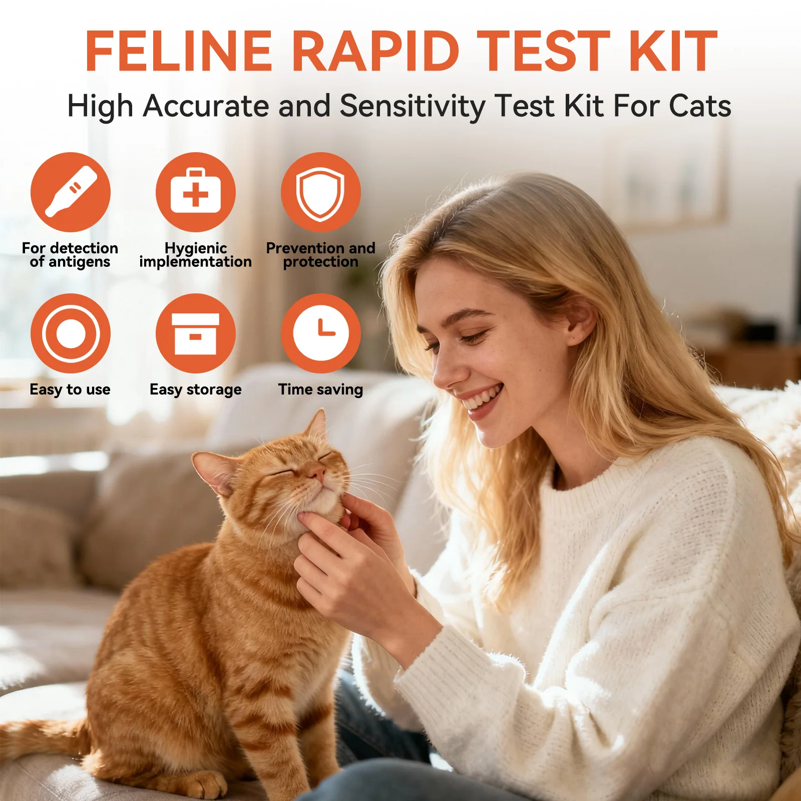 10PCS FPV Ag Rapid Test Kit for Cats Panleukopenia Virus Home Detection