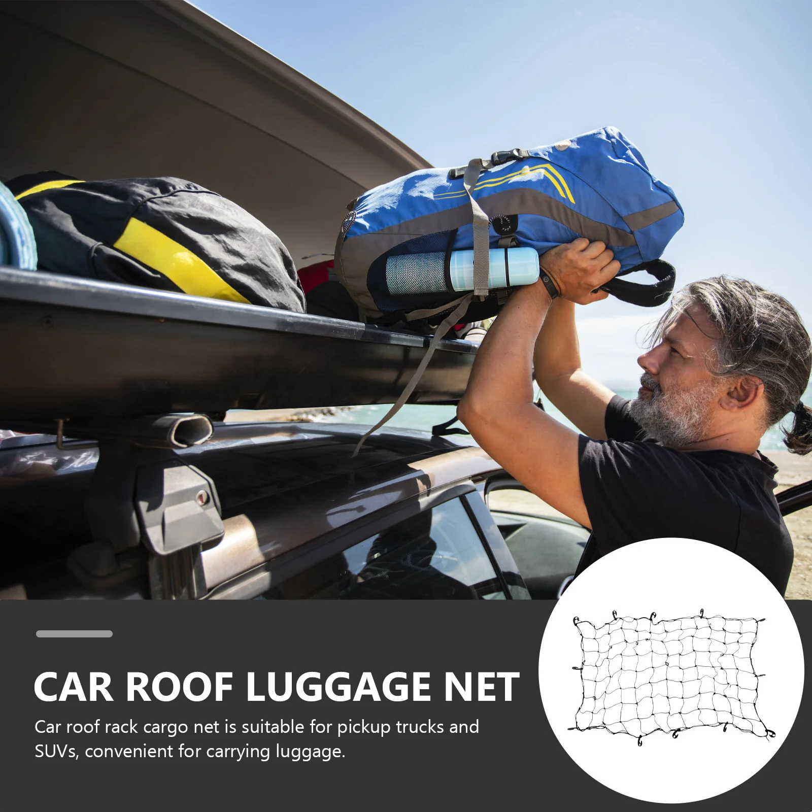 

Car Roof Cargo Net Heavy Duty Mesh Luggage Organizer for Suv Truck Roof Rack Vehicle Accessories Storage Net Vehicle Accessories
