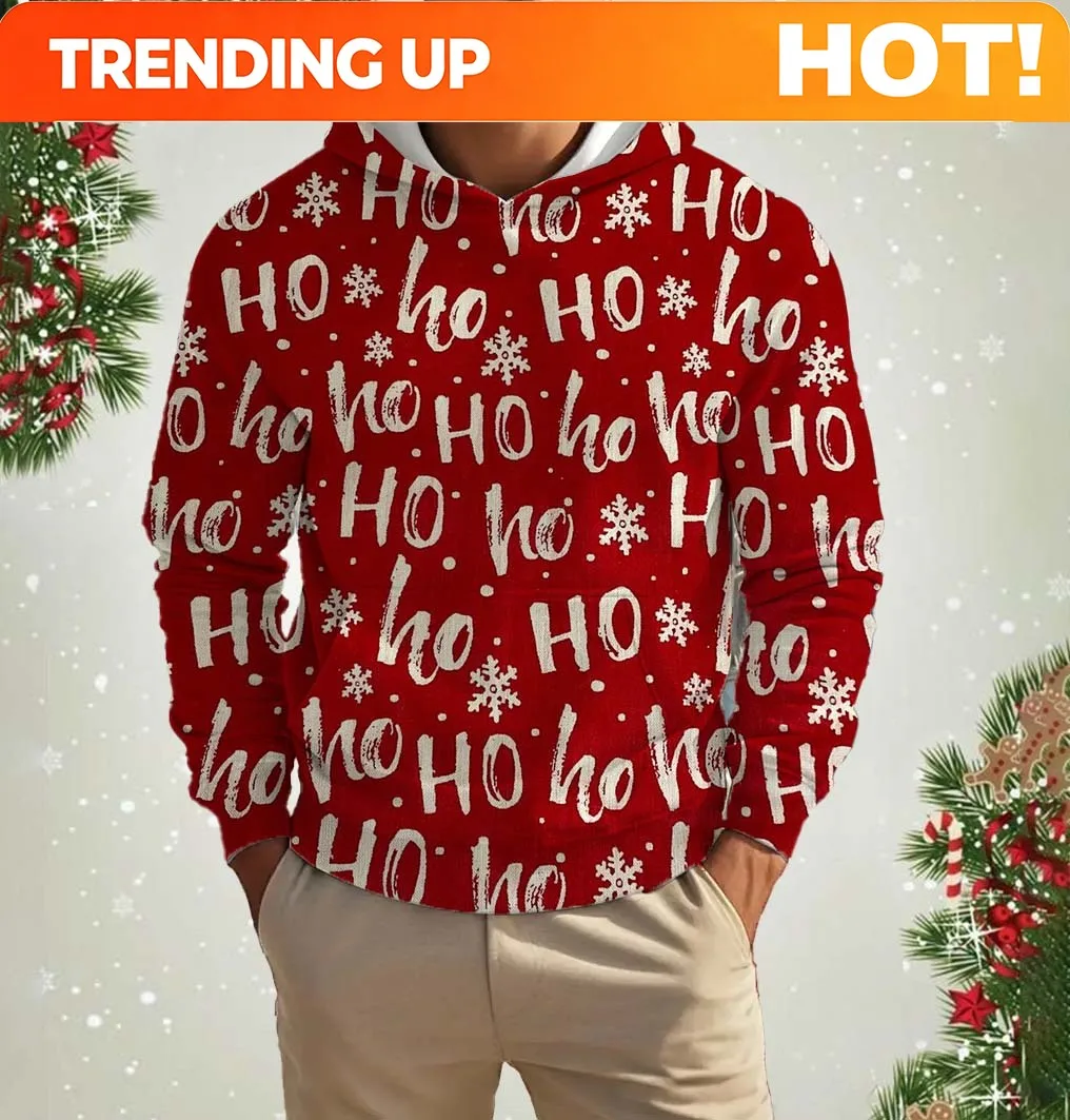 Customization Funny Christmas Element 3D Printed Hoodies For Men Clothes New In Hoodie Sweatshirts Fashion Santa Claus Festival