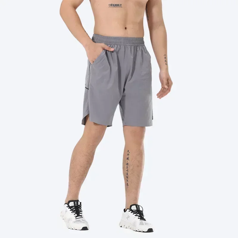 Lemon Solid Color Sports shorts Men's Elastic Force Yoga Shorts Summer Quick-drying Breathable Running Training Fitness Shorts