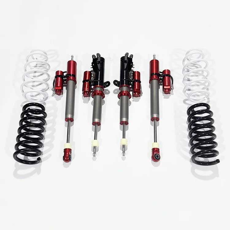 Je  Tour Shanhaiguan T1 Red Color 2-Inch Lift Shock Absorbers Front Rear 2.0-Inch Diameter Tubes 12-Level Adjustable Compression