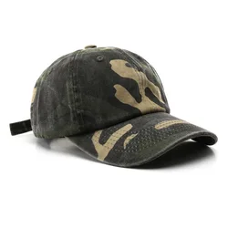 Gorra de béisbol para hombre y mujer, gorro de béisbol con etiqueta de letras, ajustable, transpirable, para exteriores, de camuflaje, de algodón, de calidad, informal, 2023