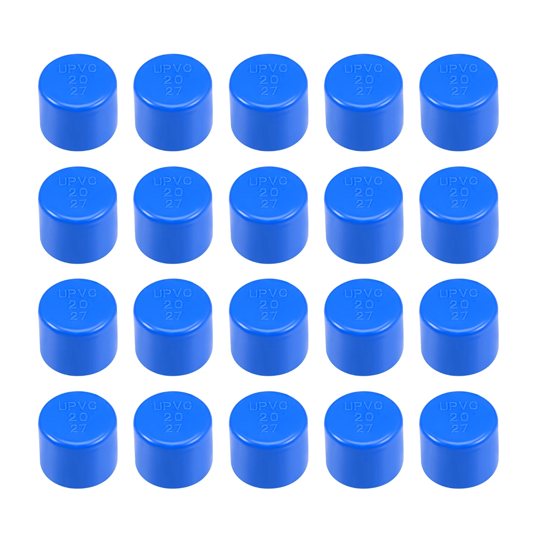 20Pcs 20/25/32mm PVC Pipe Cap Fitting Slip End Caps Drain Waste Vent Irrigation Swimming Pool Sound Deadening Pipe Plug Cap Blue