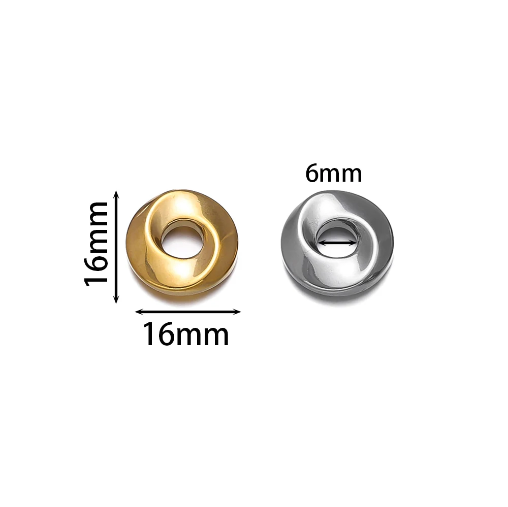 5 قطعة/الوحدة الفولاذ المقاوم للصدأ الحفرة الكبيرة جولة الخرزة المعلقات للنساء أقراط قلادة أساور مستلزمات صناعة المجوهرات النتائج