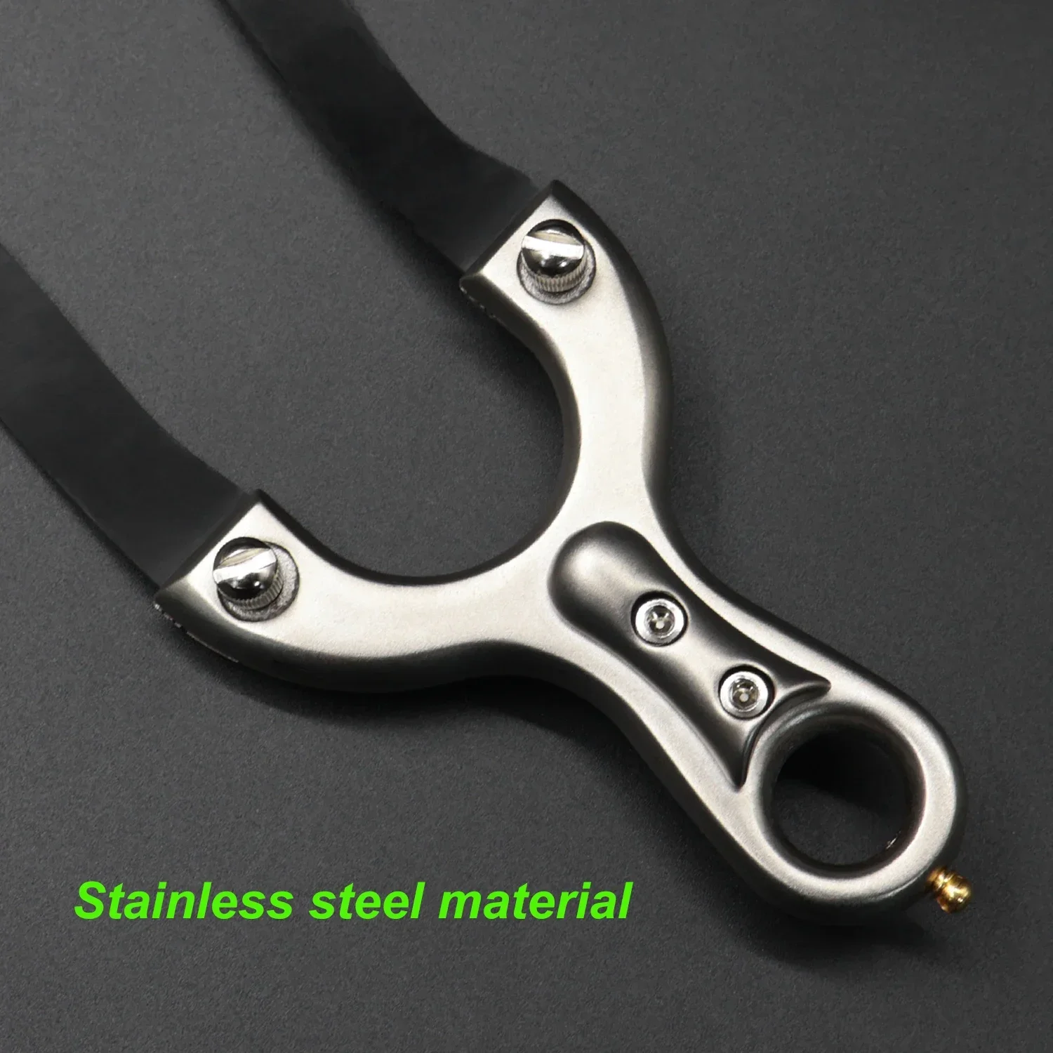 

High-quality Stainless Steel Short Slingshot Outdoor Portable Slingshot Shooting Entertainment Equipment Metal Slingshot
