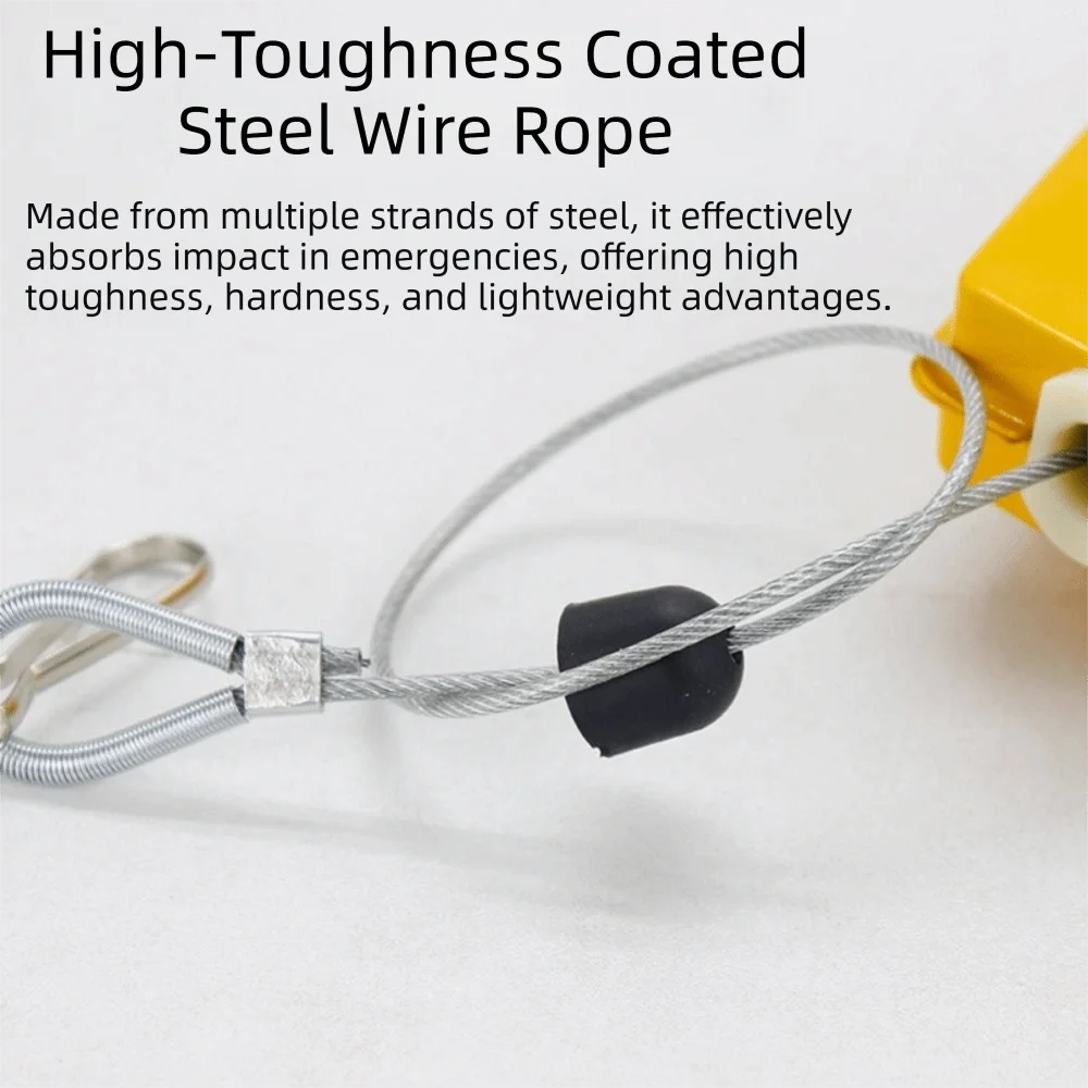 Steel Wire Rope Spring Balancer Long-Lasting Coil 3 to 5Kg Load Retractable Tool Holder Ergonomic Design Space-Saving