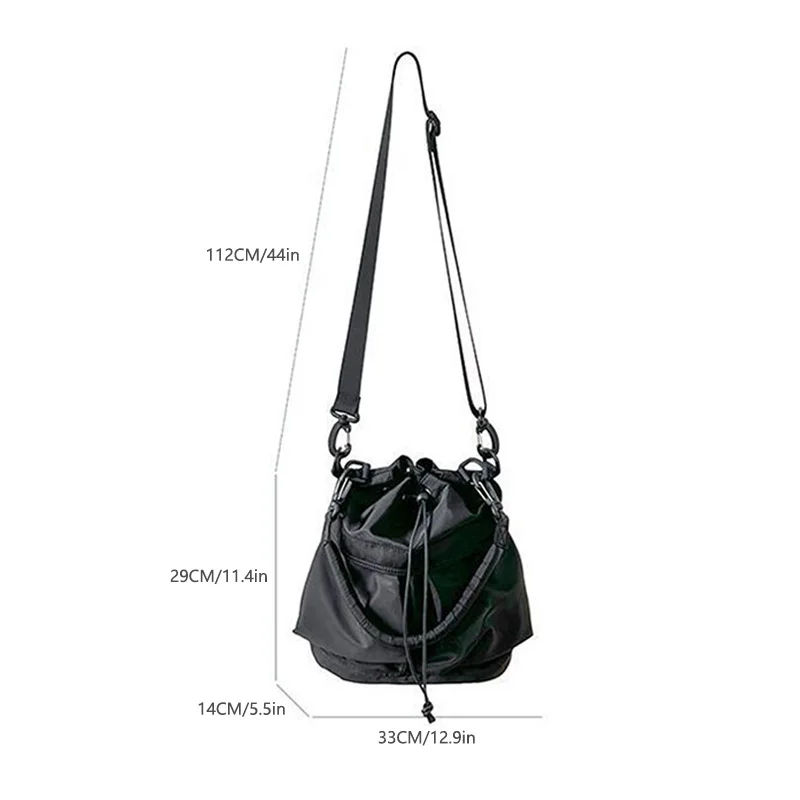 Women Shoulder bag nylon waterproof women large capacity handbag drawstring crossbody bag tote bag