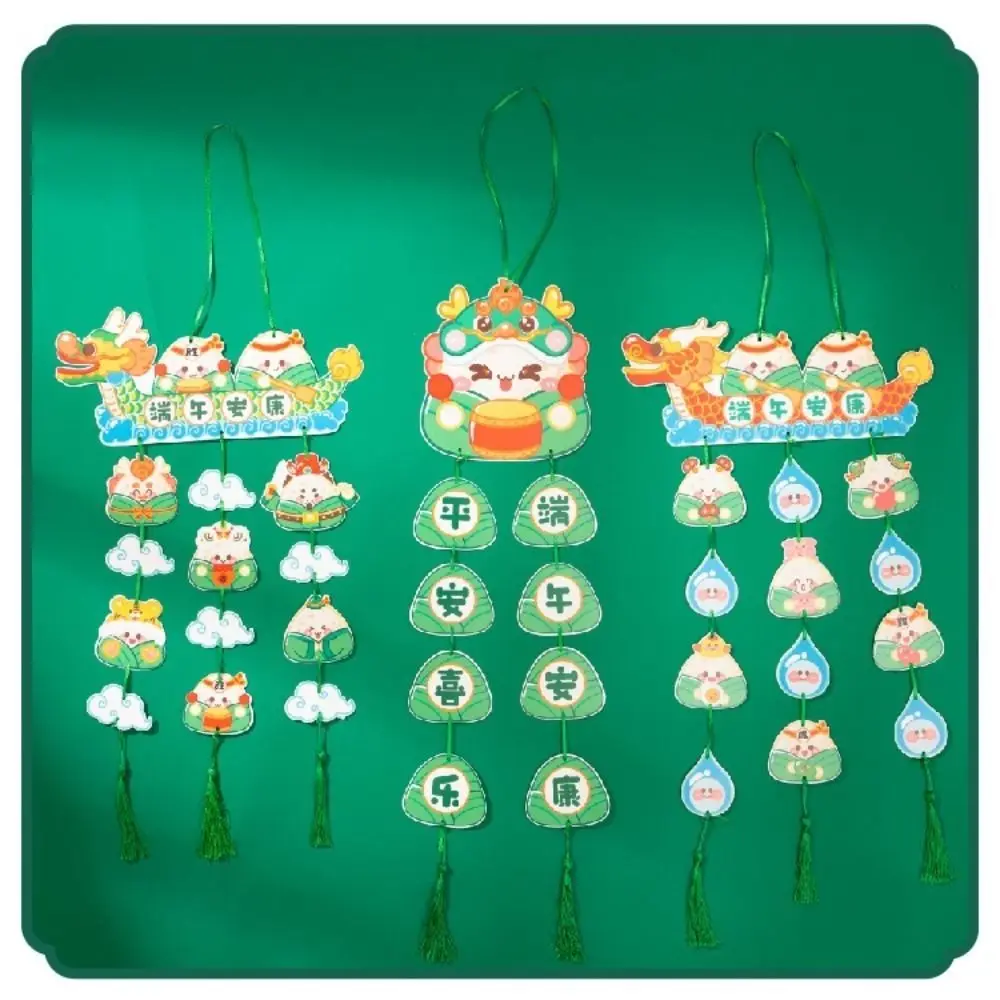 1 conjunto pendurar dragão barco festival pingente antigo artesanato estilo chinês brinquedo diy artesanal zongzi presentes das crianças