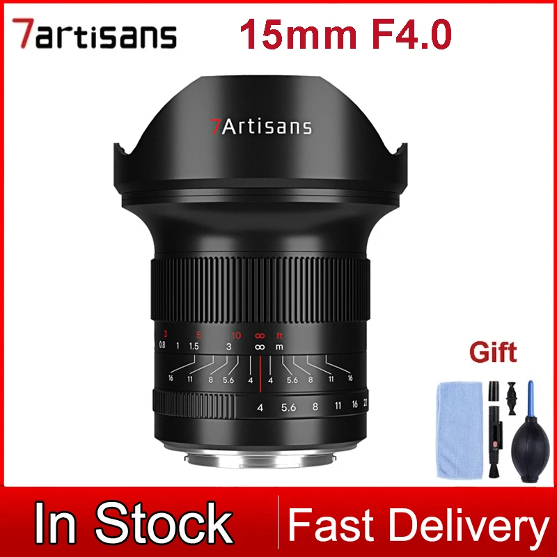 

7Artisans 15mm F4 MF Wide Angle Full-Frame Lens For Canon RF Sony E Nikon Z Sima Leica L Panasonic Camera Z50 FX3 EOS-R EOS-R5