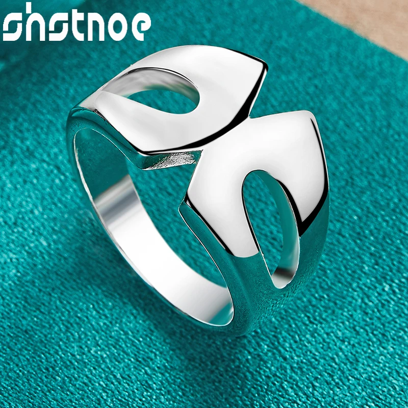 

SHSTONE 925 Sterling Silver Women Mens Trendy Geometry Rings Fashion Party Engagement Wedding Birthday ring Pretty Charm Jewelry