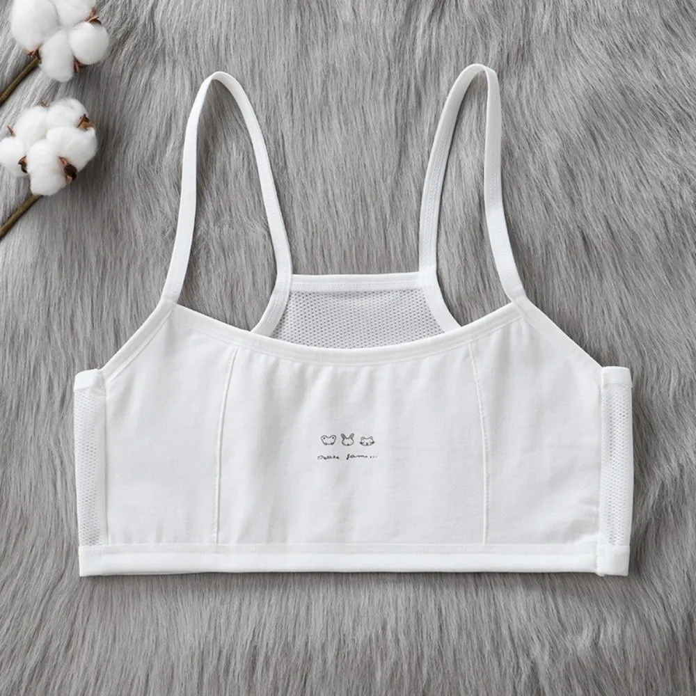 New Cotton Spandex Girls Training Bra Mesh Breathable Girls Camisole Bra Soft Tween Training Bra Girls