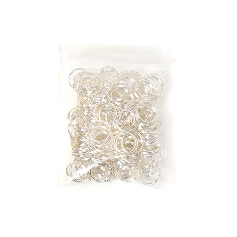 200pcs 6/8/10mm Open Jump Split Rings Double Loops Circle Keychain Ring Holder Connectors for Key DIY