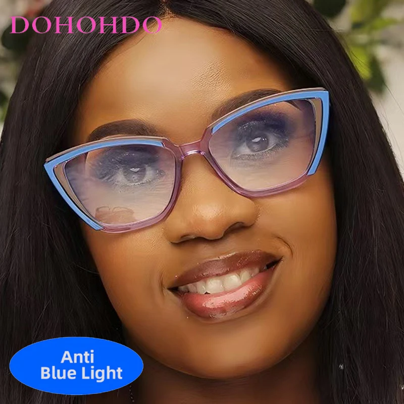 

Trendy Brand Designer TR90 Cat Eye Assorted Colors Optical Glasses Women Men Classic Blue Light Blocking Eyeglasses For Reading