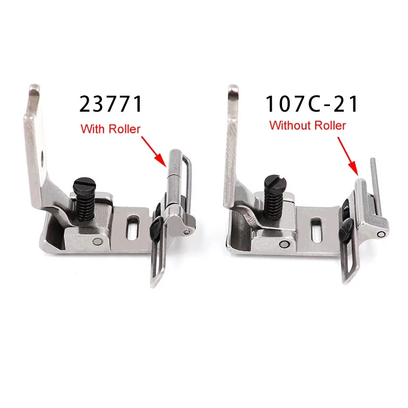 23771 /107C-21 Roller Foot Adjustable Upward Tape Belt Loop Folder Presser Foot For Industrial Zigzag Sewing Machine Accessories