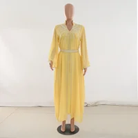 Abaya-Robe Longue Maxi Luxueuse pour Femme Musulmane, Caftan Marocain, Dubaï, Kaftan, Soirée, Eid 5