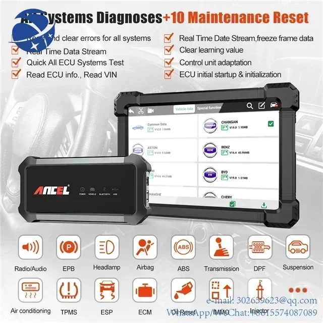 yyhc OBD2 Autoscanner Ancel X7 Blue-tooth Wifi Professionele Sacnner Volledig systeem ABS OIl EPB DPF Reset 2 Diagnostisch hulpmiddel