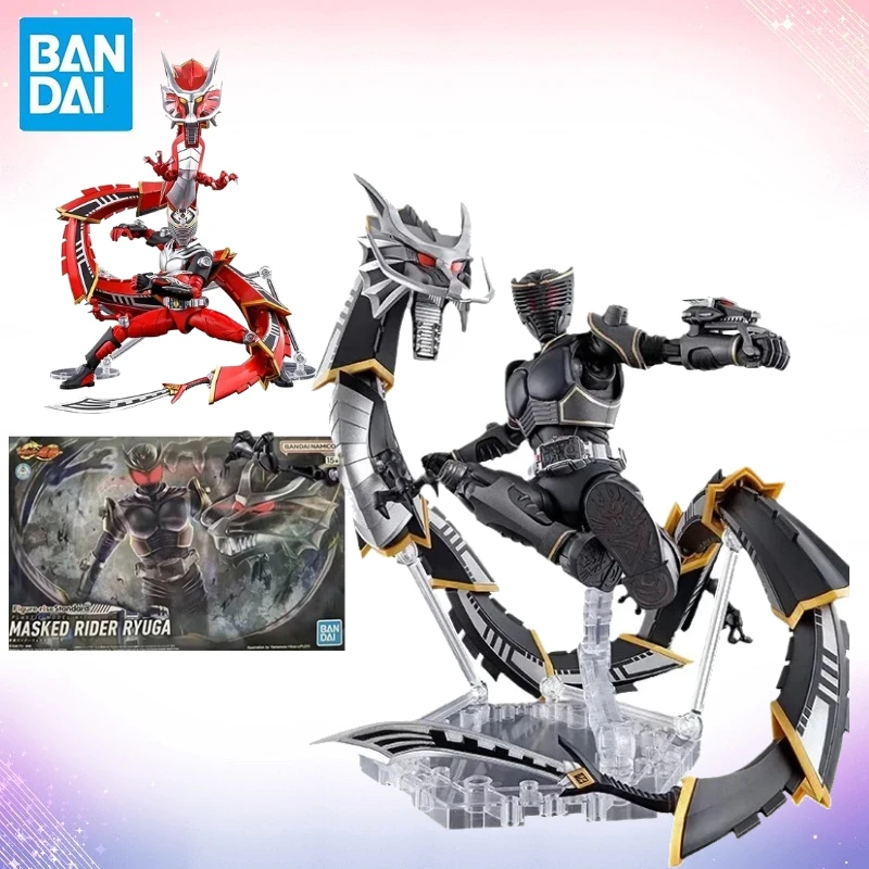 

Bandai Original Figure-rise Standard FRS Masked Kamen Rider Anime Model RYUGA RYUKI Joints Movable Action Figure Toys Gifts WB