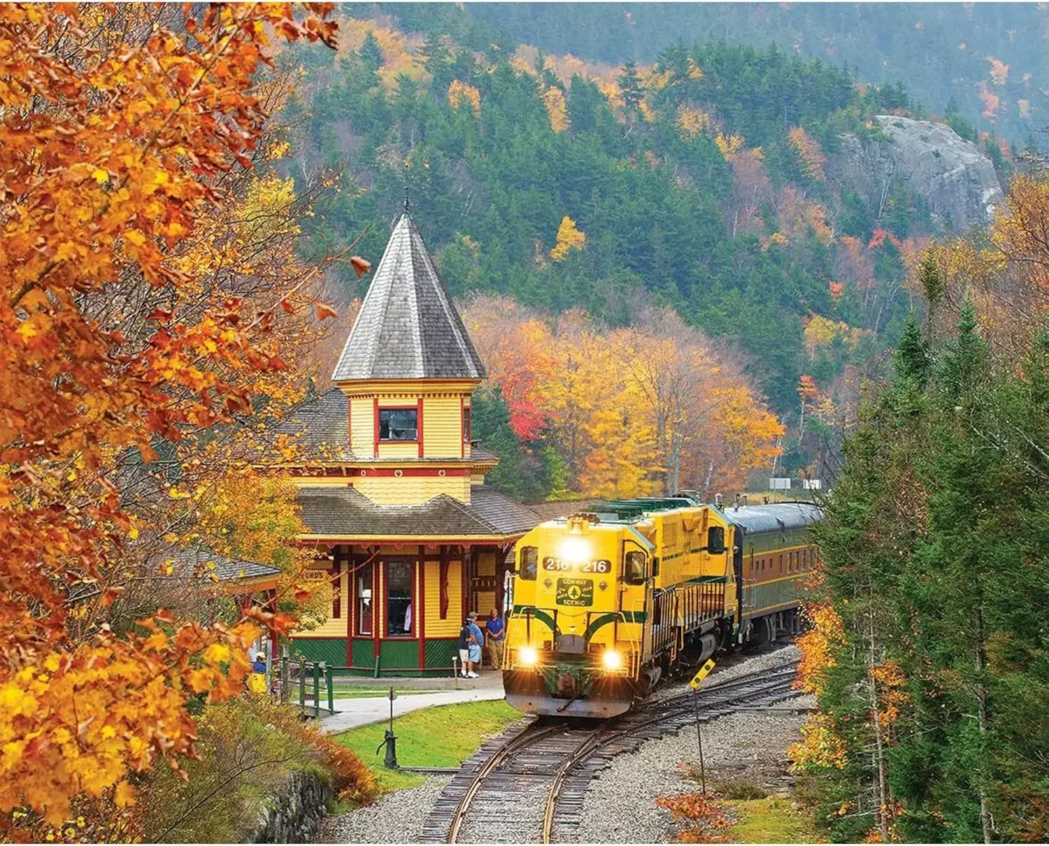 

Adult Wooden Puzzle 1000/500/300 Pieces Scenic Railroad Jigsaw Puzzles for Gameroom Livingroom Birthday Gift Challenging Game
