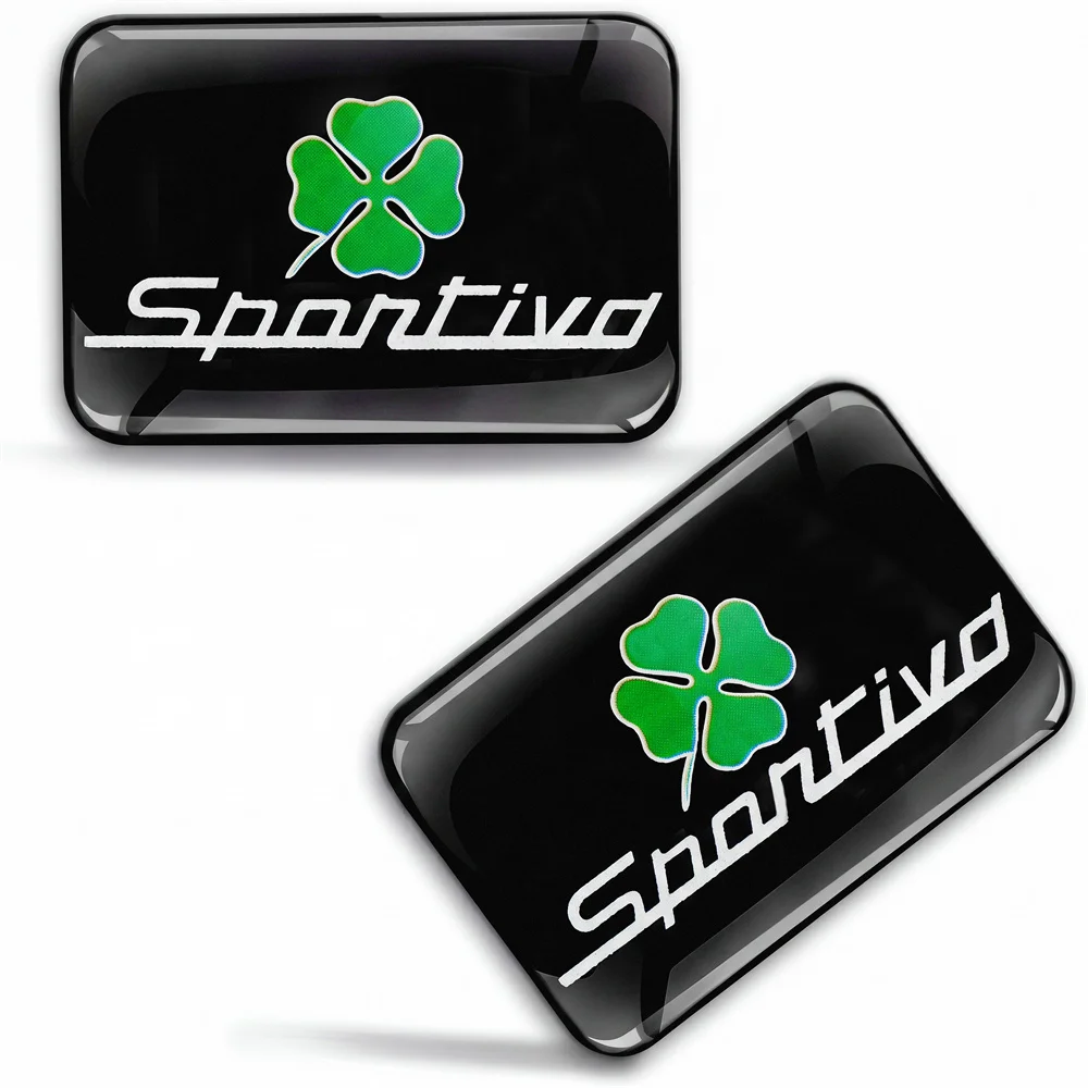 Car Stickers Four-Leaf Clover Sports Performance Automotive Badge Emblem Decals for Alfa Romeo Vehicles Accessories Motorcycle