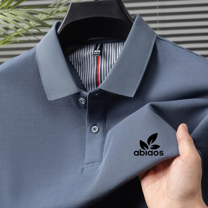 

2026 Business and Leisure Solid Color Polo Shirt Golf Shirt Multi functional Top Men's Summer New Short Sleeve Fashion Breathabl