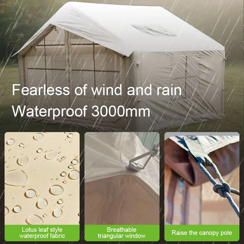 

For 2 3 4 People Inflatable Tent, 4 Season Inflatable Tents For Camping, Waterproof Windproof Inflatable House Tent For Adults
