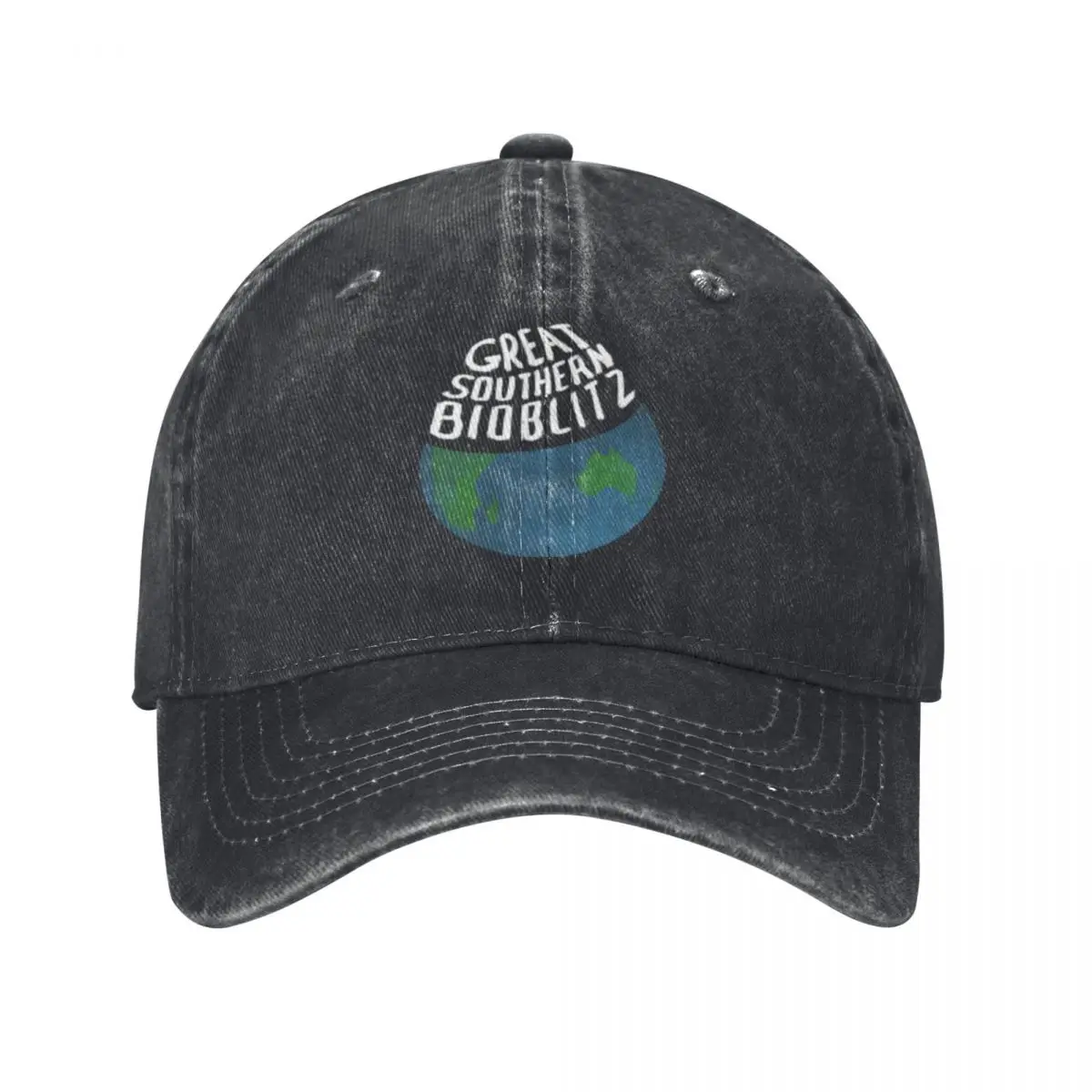 Gsb Logo (Officieel) (Witte Tekst) Baseball Caps Vintage Denim Gewassen Hoofddeksels Unisex Stijl Outdoor Hardloophoeden