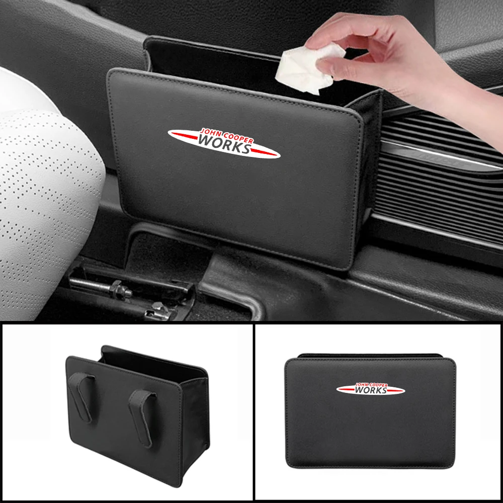 Car Trash Can Collapsible Leak-Proof Storage Bag Backseat with Garbage Bag Car Organizer For MINI Cooper R55 R57 F56 F57 R58 R60