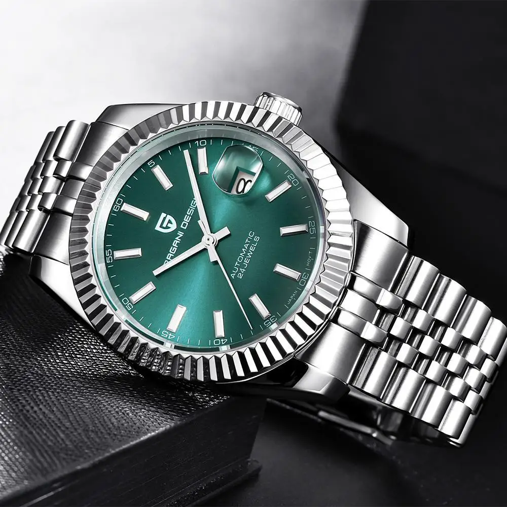 PAGANI DESIGN 남성용 기계식 손목시계 미요타 8215 사파이어 글래스 럭셔리 시계 남성용 스틸 100M 방수 시계 PD1645