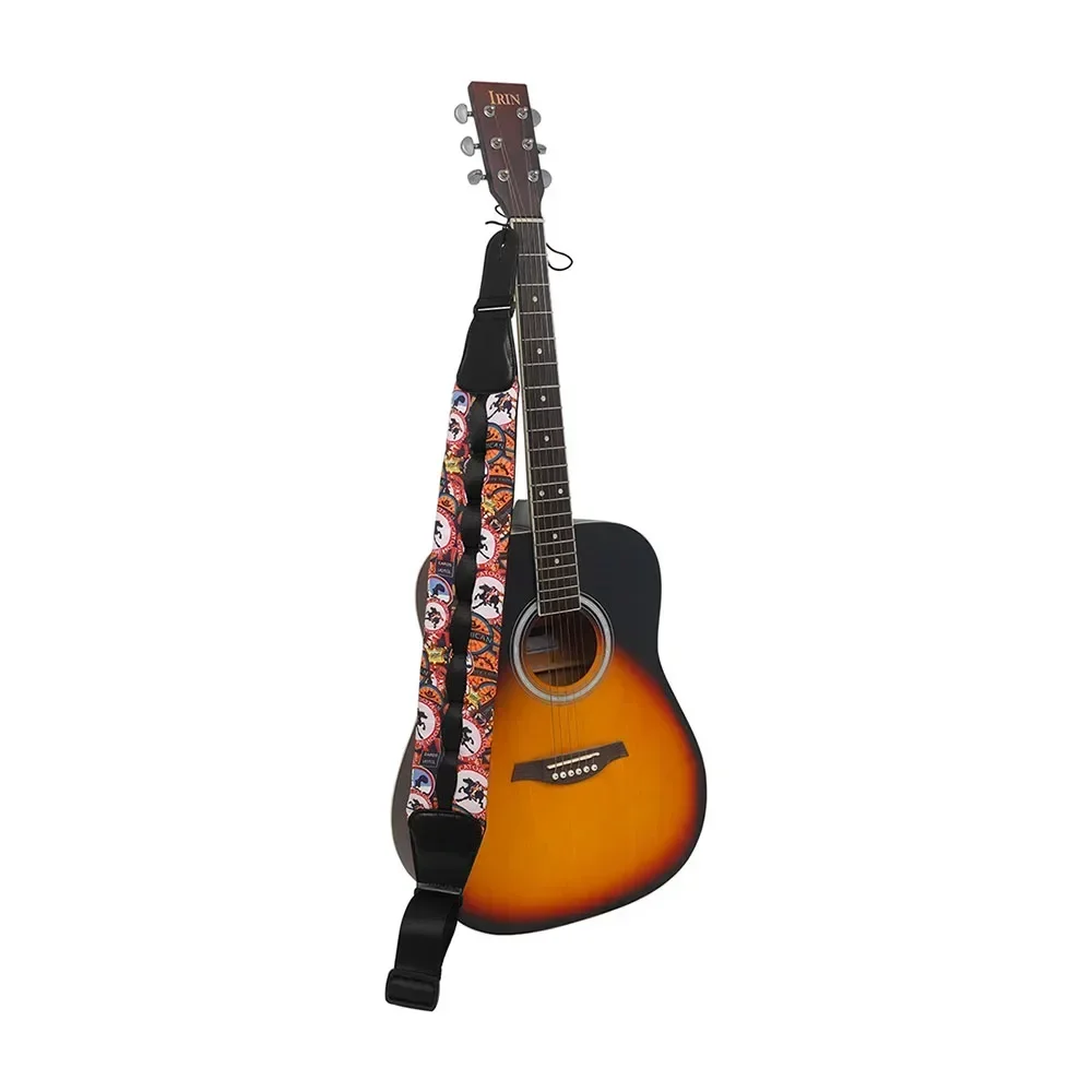 Guitar Shoulder Strap Bass Thickened Widened Adjustable Decompression Leather Shoulder Strap Fine Patterns Guitarra Accessory