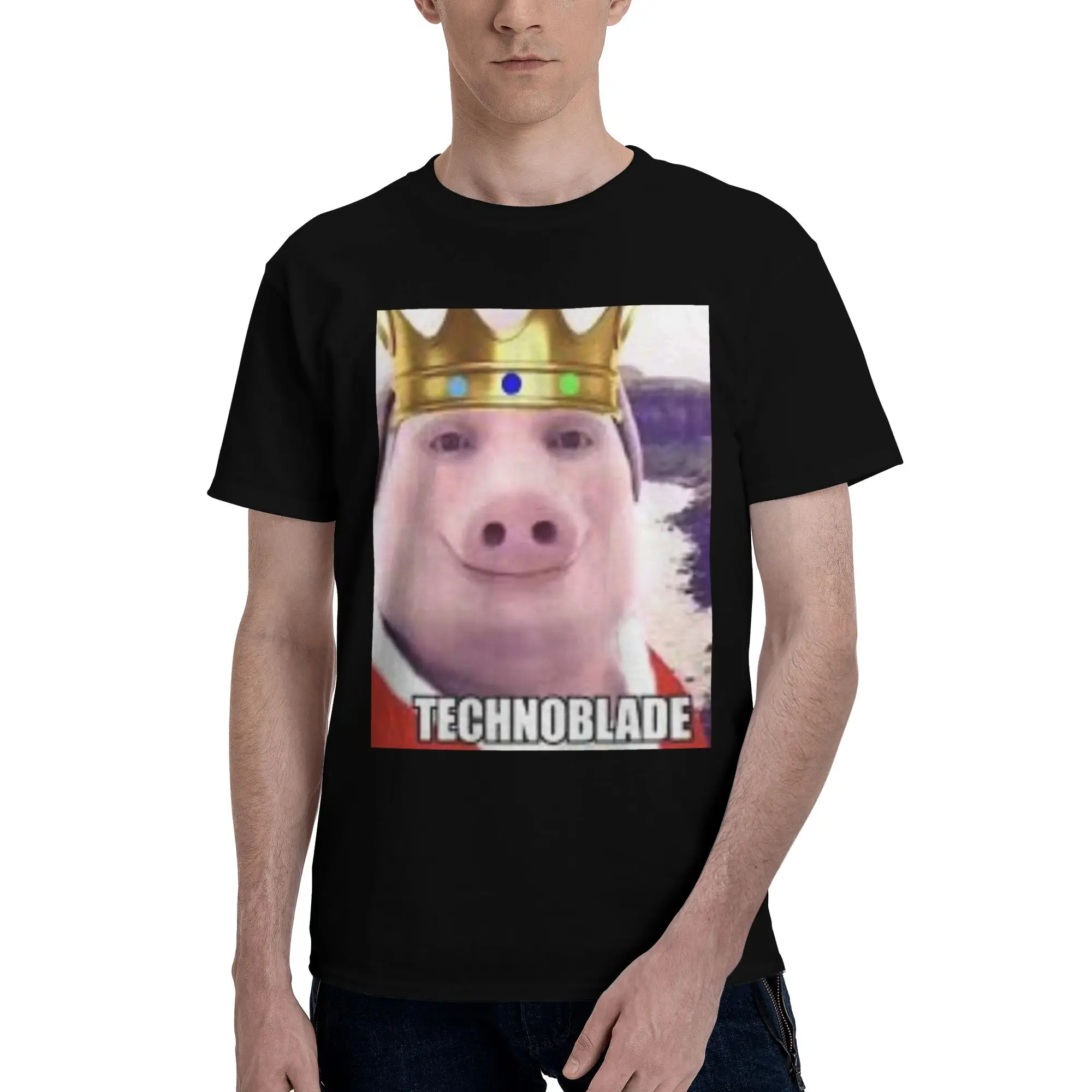 

John Pork 100% Cotton T-Shirt Men'sFunny T Shirts Men Round Neck Short Sleeve S-6XL