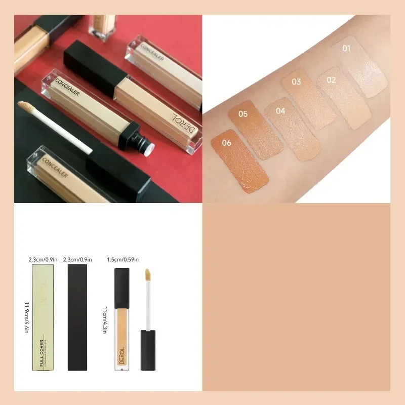 Heallor Silky Concealer Stick Liquid Cream Texture Covers Acne Marks Dark Circles Pimples Face Makeup Lasting Brighten Face Cosm