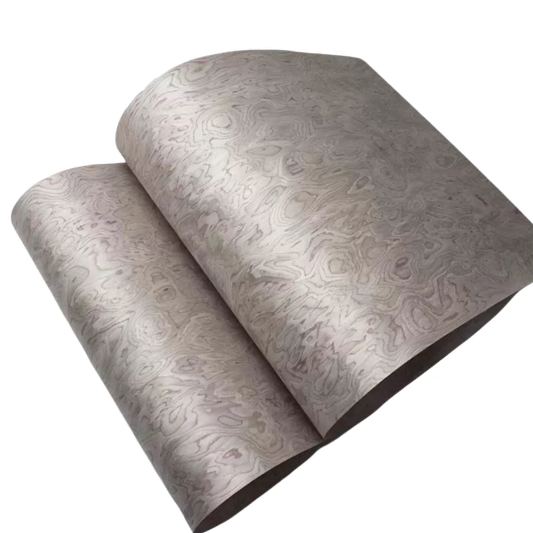 

Size：2.5x0.58meter Thick:0.3mm Tech Wood Veneer Silver sandalwood tumor surface patterns Sheet DIY Home Furniture Decoration
