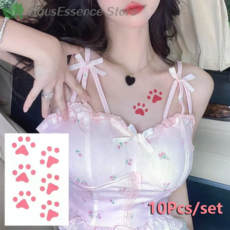 ※Animal Footprints Cute Cat Paw Waterproof Temporary Tattoo Men And Women Prints Sticker Sleeve high quality high quality