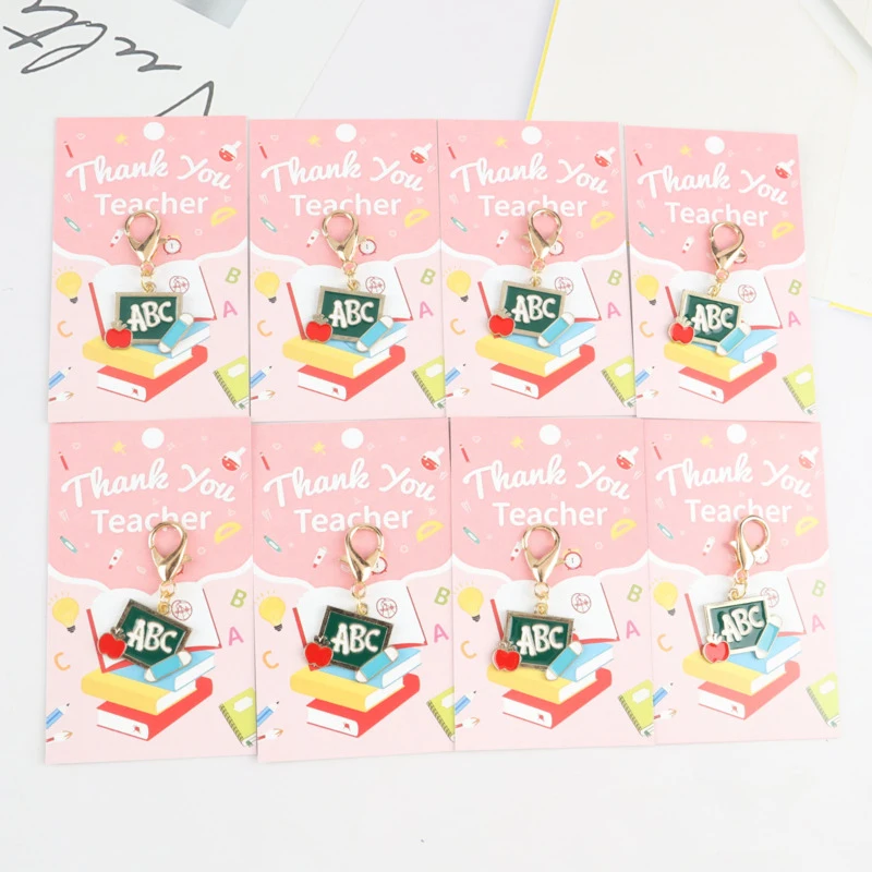 1/3/8pcs 2dBlackboard book decoration Exclusive Teacher's Day Bag and Key Accessories Suitable for students to give to their tea