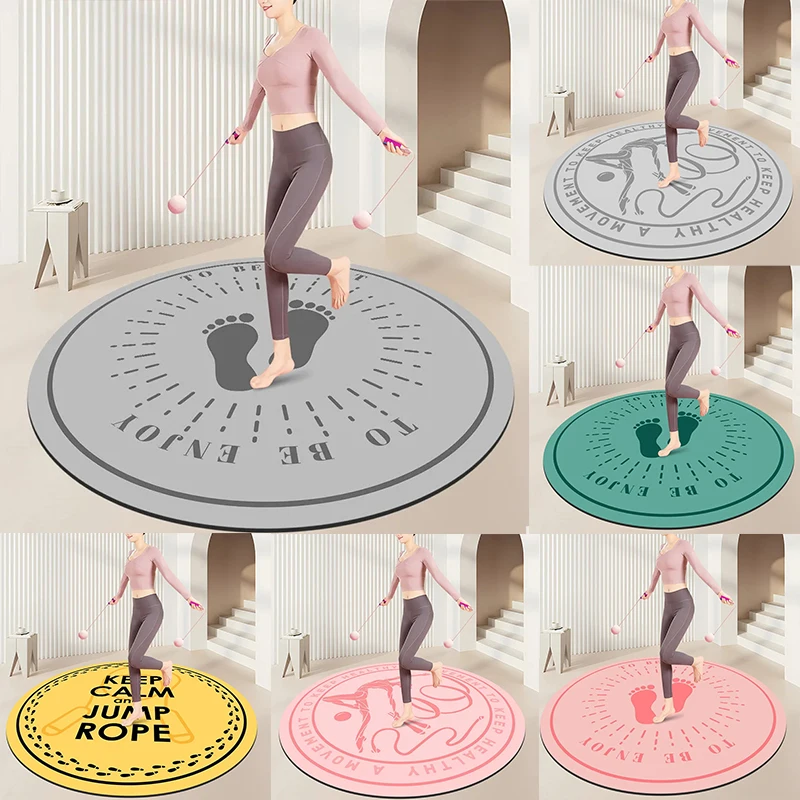 Jump Rope Yoga Mats Shock-Absorbing Mat Silent Rug Aerobic Fitness Exercise Rugs Non-slip Soundproof Sports Room