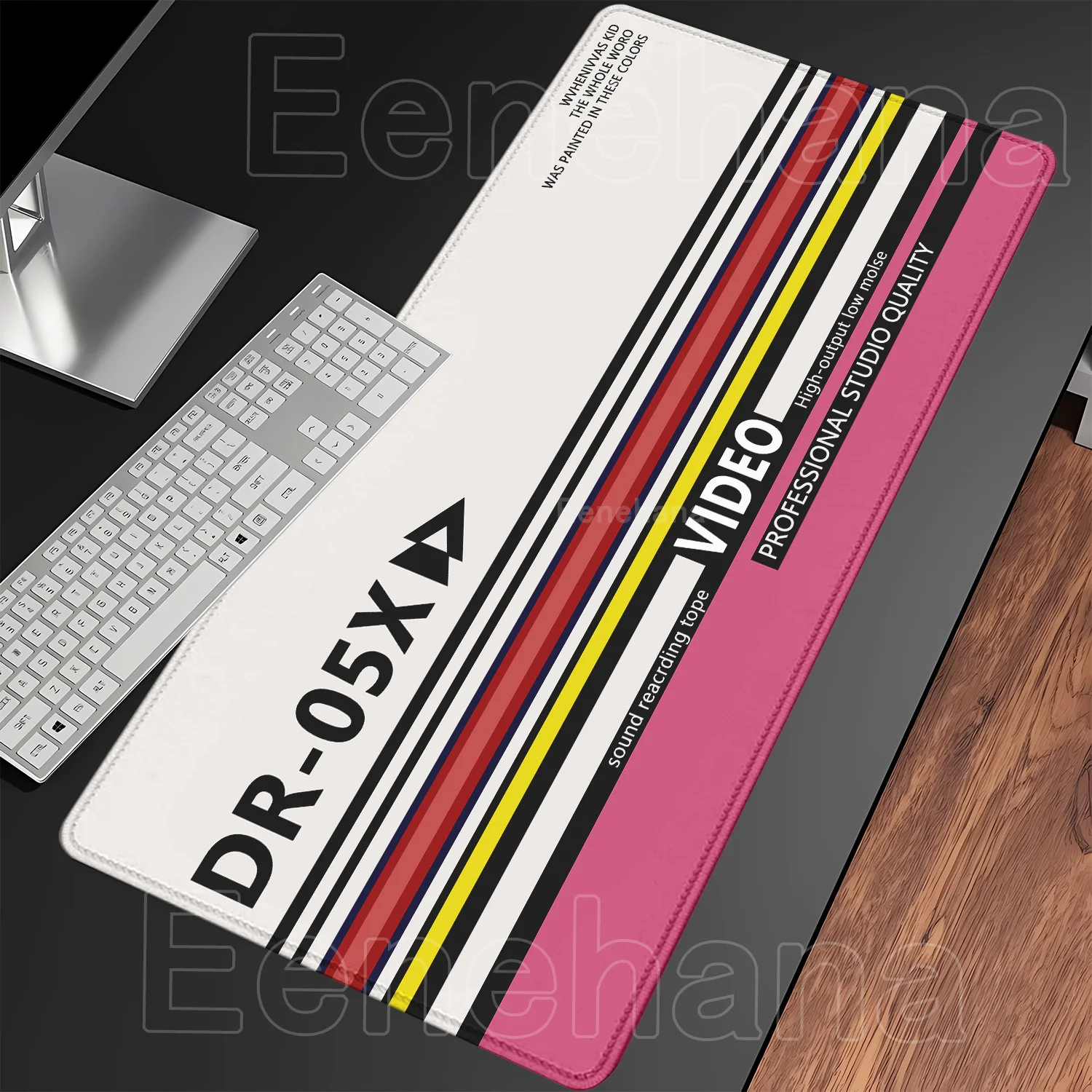 Retro VHS Style Computer Mousepad XXL Suture Edge Thicken Keyboard Desk Mat Gamer Soft Office accessorie Large teclado Mouse Pad