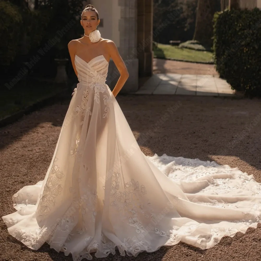 Vestidos De Novia elegantes sin mangas para mujer, con acabado satinado Vestidos De Novia, Media Espalda descubierta, cuello De corazón, Vestidos De princesa para playa