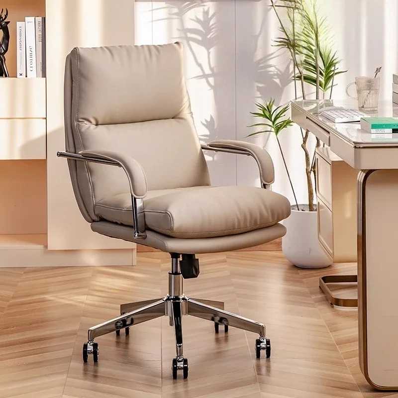 كرسي مكتب جلدي دوار مريح للرفع، كراسي ألعاب كمبيوتر مريح، كرسي ألعاب مريح، أثاث مكتبي #4
