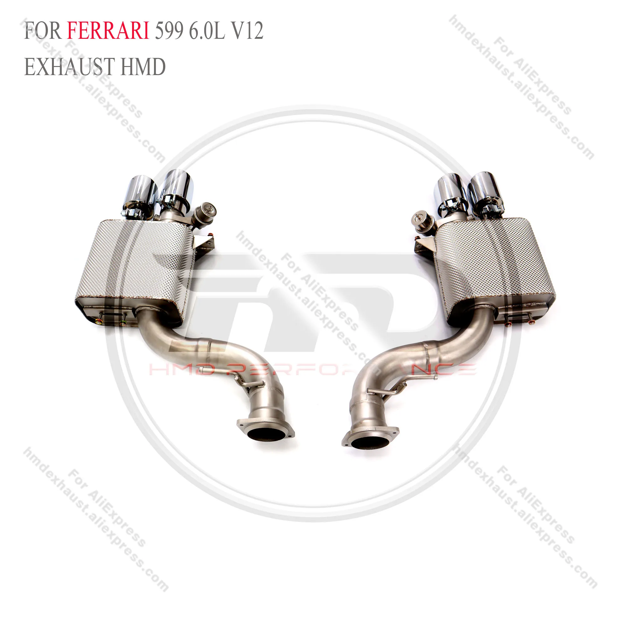 

HMD Stainless Steel Exhausts Noise for Ferrari 599 6.0L V12 Performance Catback With Valve Muffler Heat shield